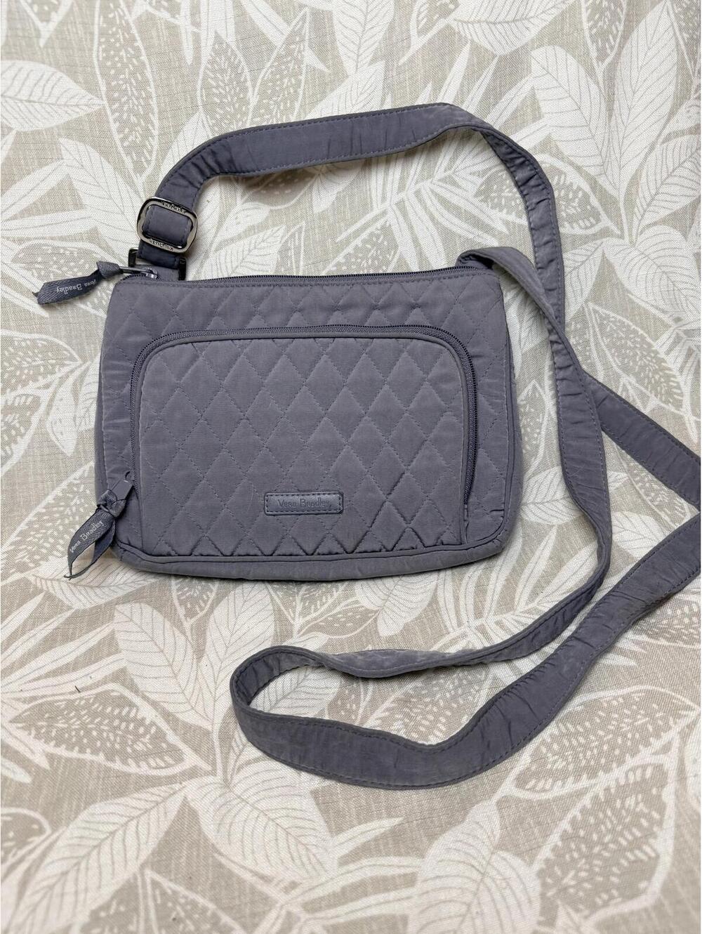 Vera Bradley Quilted Crossbody Bag Gray